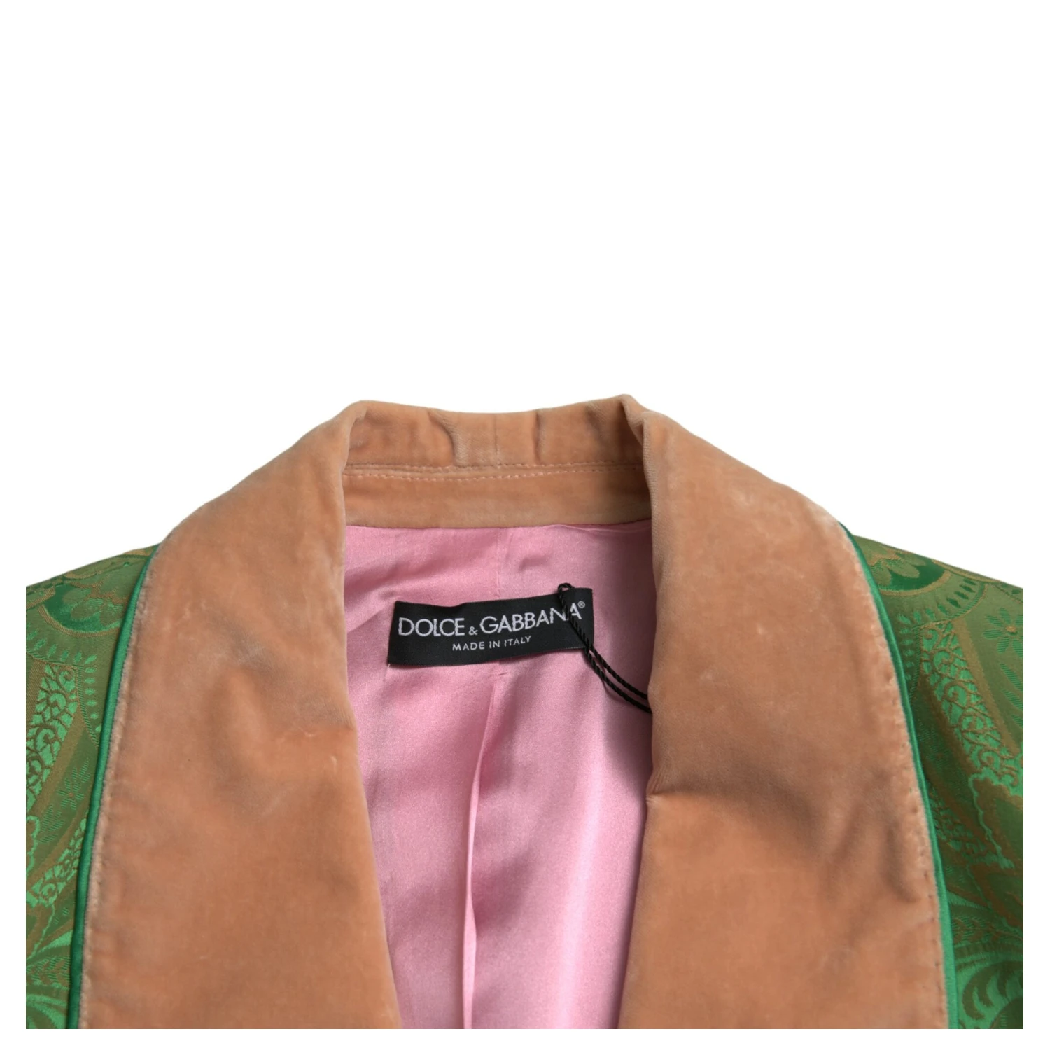 Green Floral Double Breasted Coat Jacket