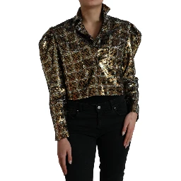 Multicolor Polyester Sequined Cropped Jacket