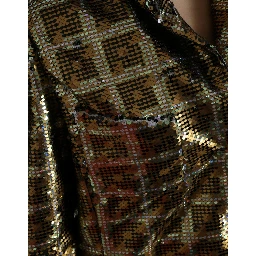 Multicolor Polyester Sequined Cropped Jacket