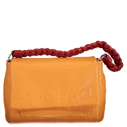 Orange Polyurethane Shoulder Bag