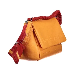 Orange Polyurethane Shoulder Bag