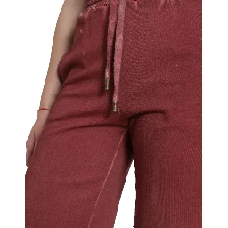 Maroon Cotton High Waist Sweatshorts Shorts