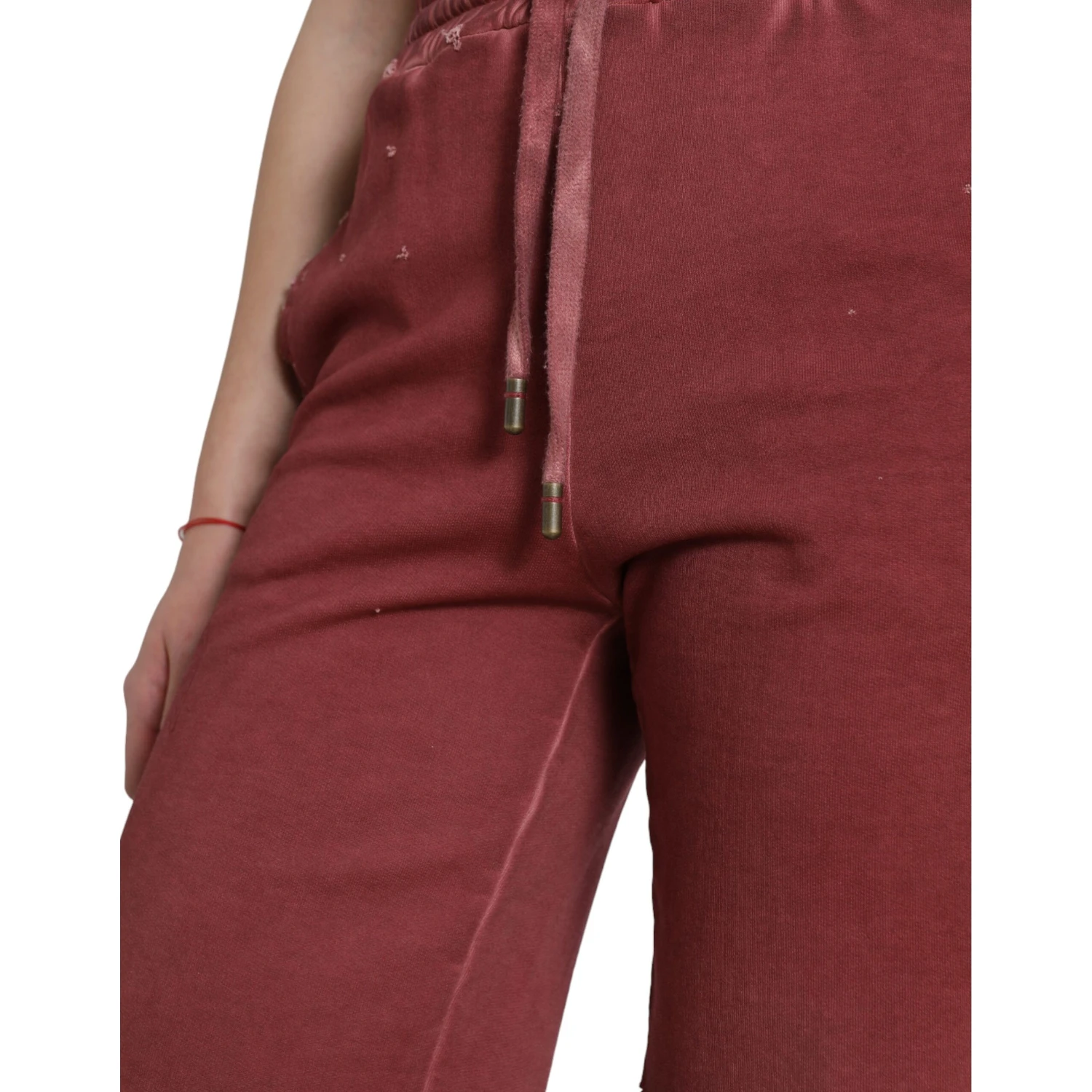 Maroon Cotton High Waist Sweatshorts Shorts