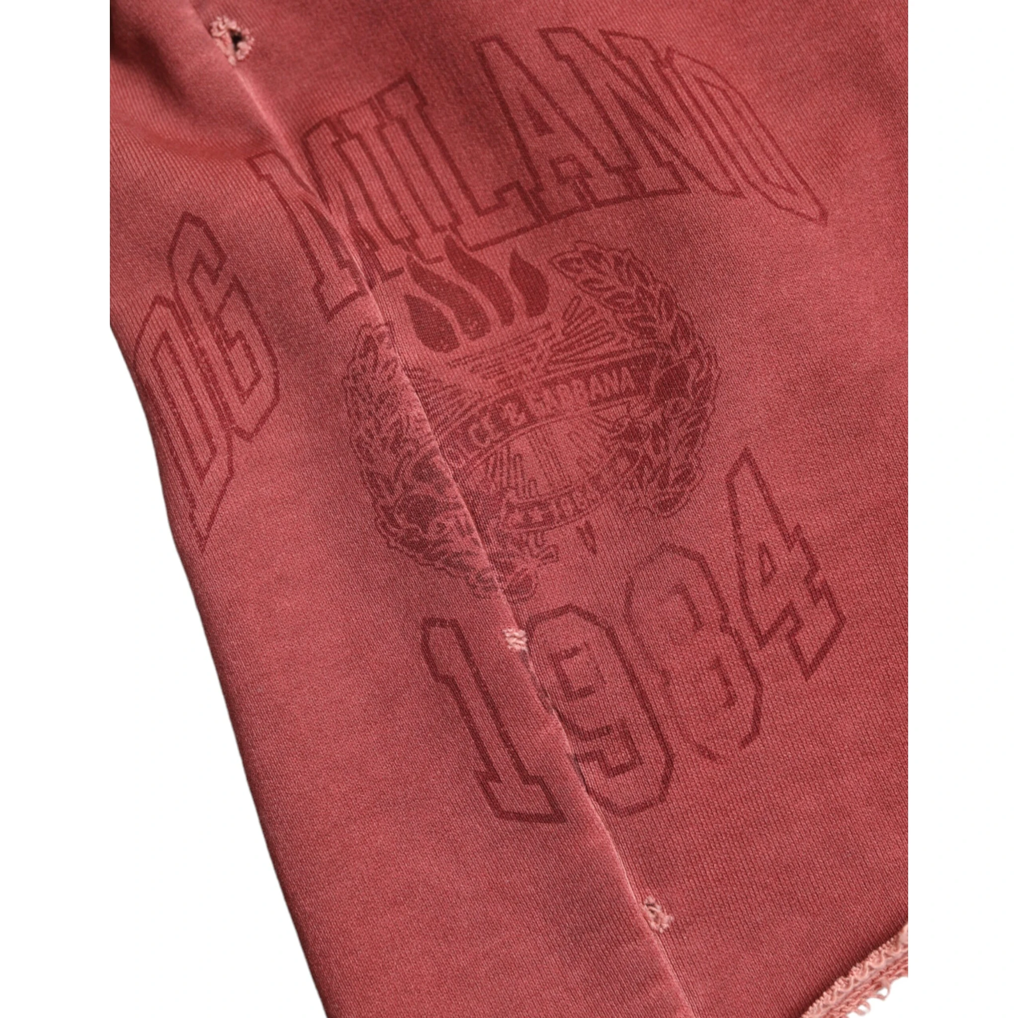 Maroon Cotton High Waist Sweatshorts Shorts