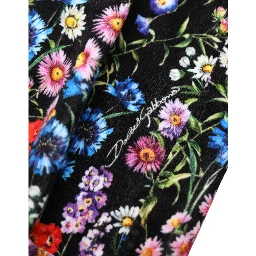 Black Floral High Waist Hot Pants Shorts