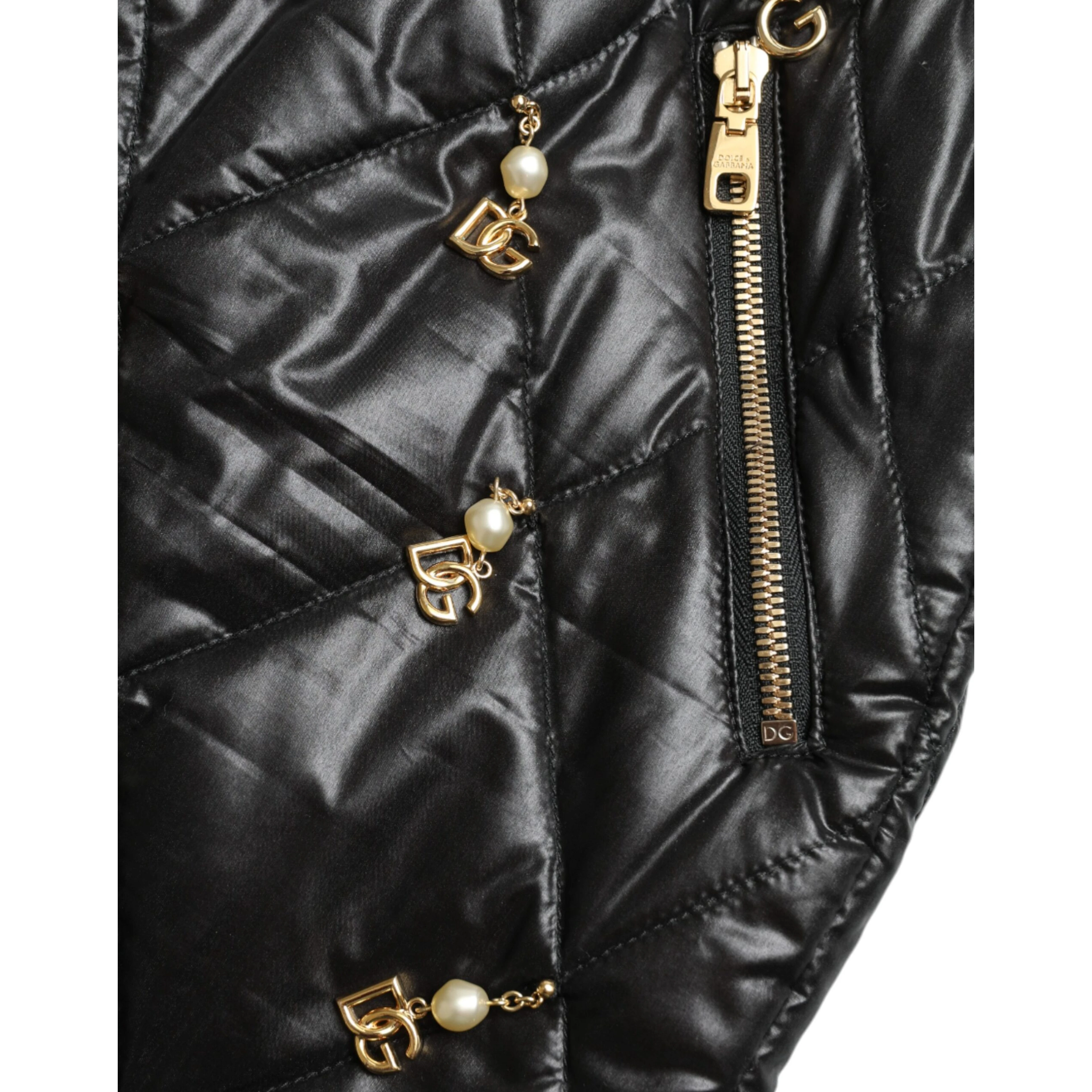 Black Embellished High Waist Hot Pants Shorts