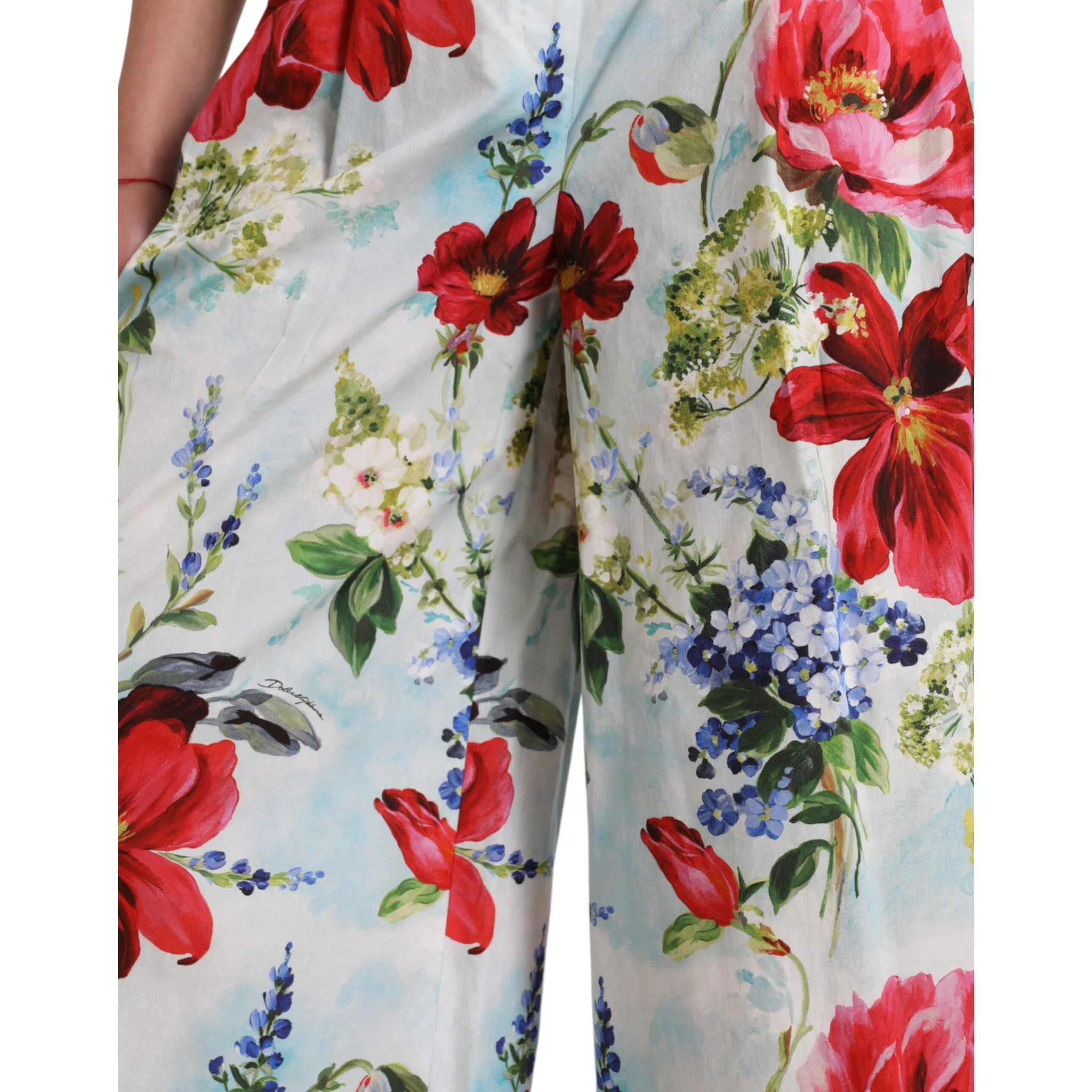 Multicolor Floral High Waist Wide Leg Pants