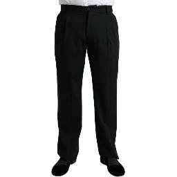 Black Wool Formal Straight Fit Dress Pants