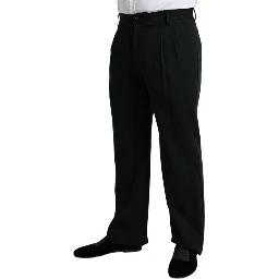 Black Wool Formal Straight Fit Dress Pants