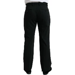 Black Wool Formal Straight Fit Dress Pants