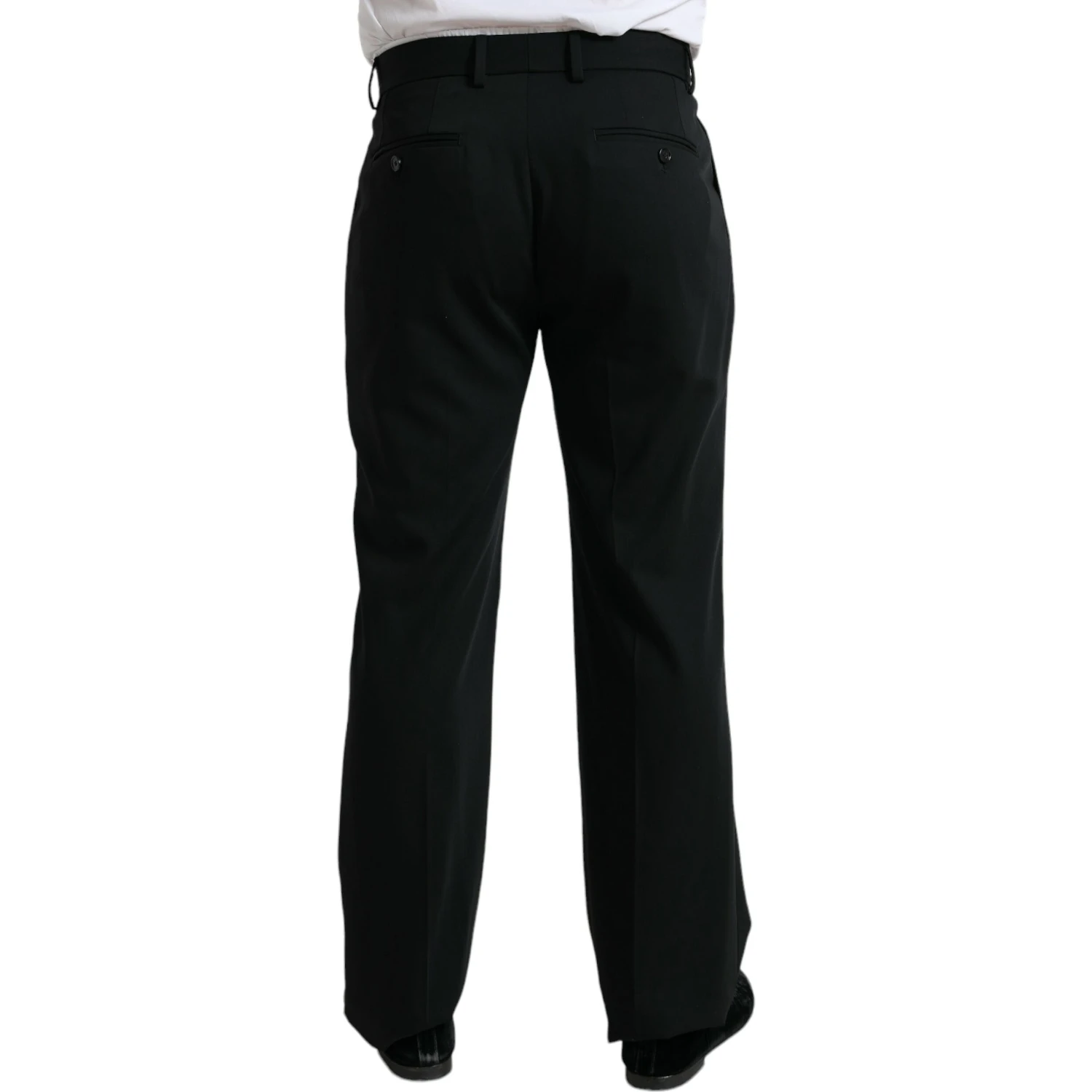 Black Wool Formal Straight Fit Dress Pants