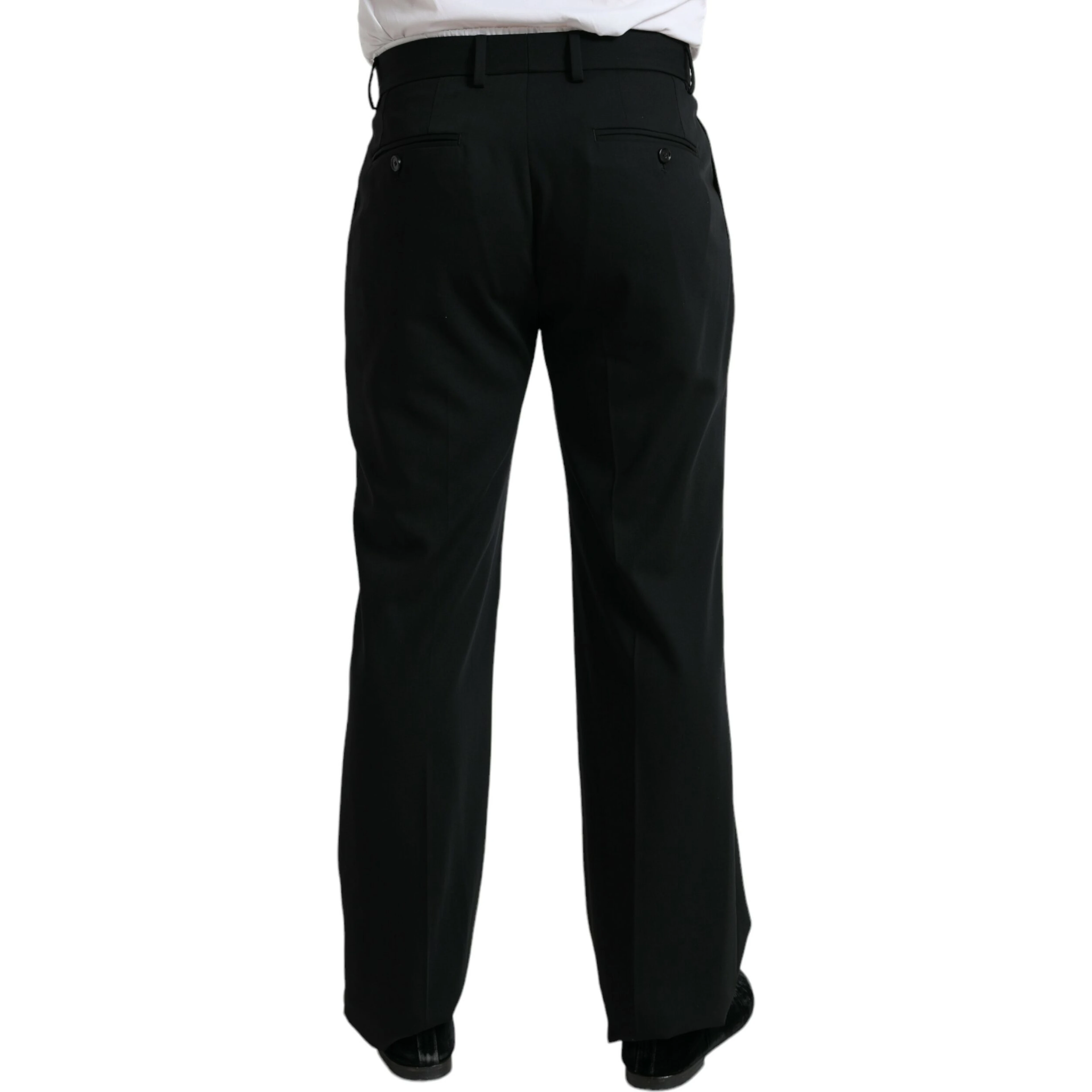 Black Wool Formal Straight Fit Dress Pants