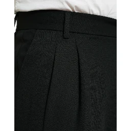 Black Wool Formal Straight Fit Dress Pants