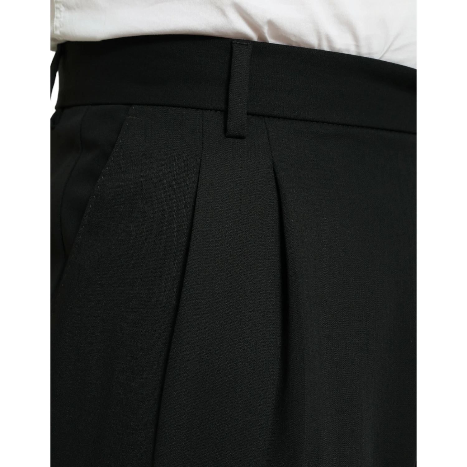 Black Wool Formal Straight Fit Dress Pants