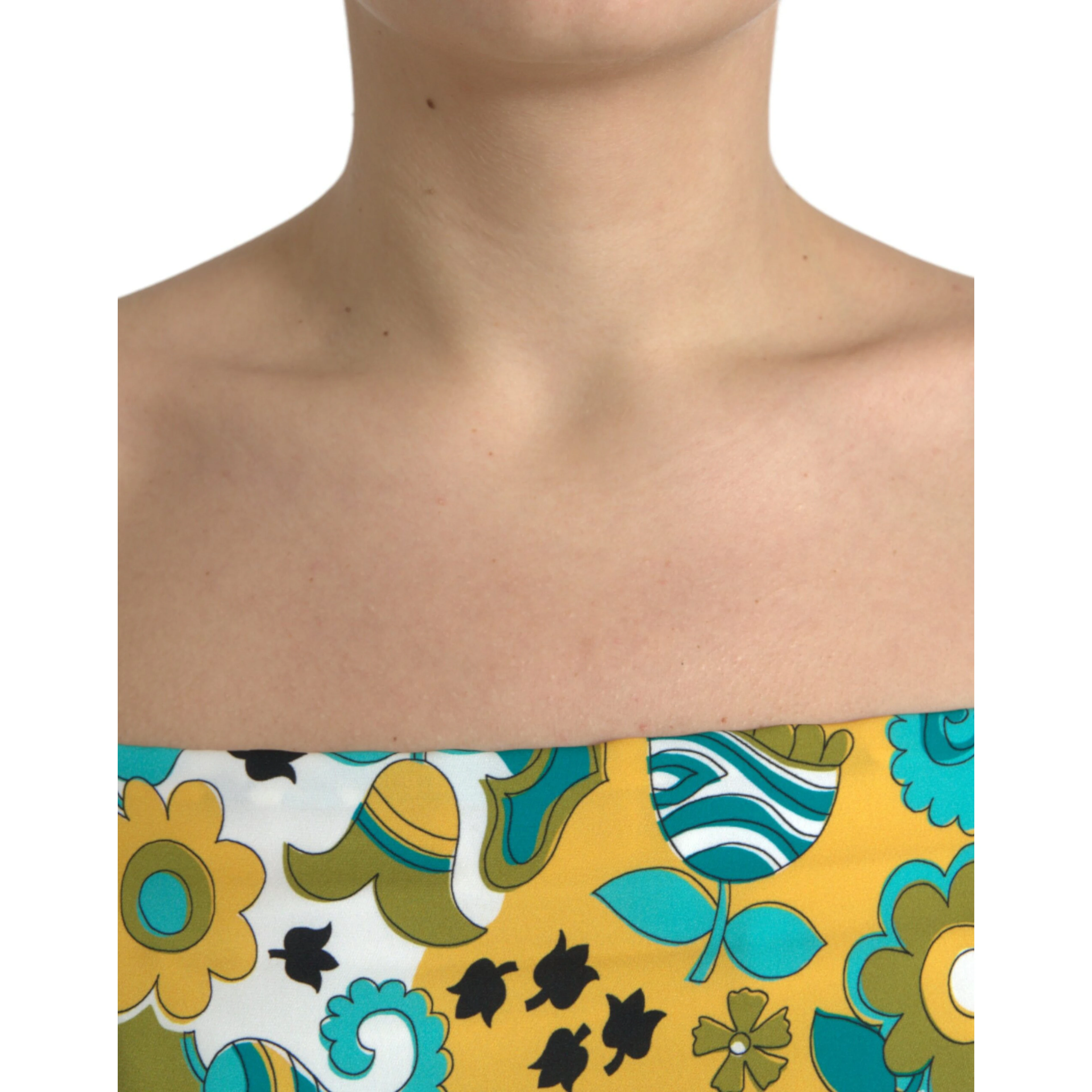 Multicolor Floral Sleeveless Cropped Top