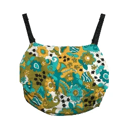 Multicolor Floral Sleeveless Cropped Top