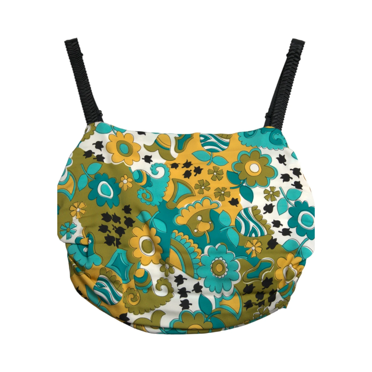 Multicolor Floral Sleeveless Cropped Top