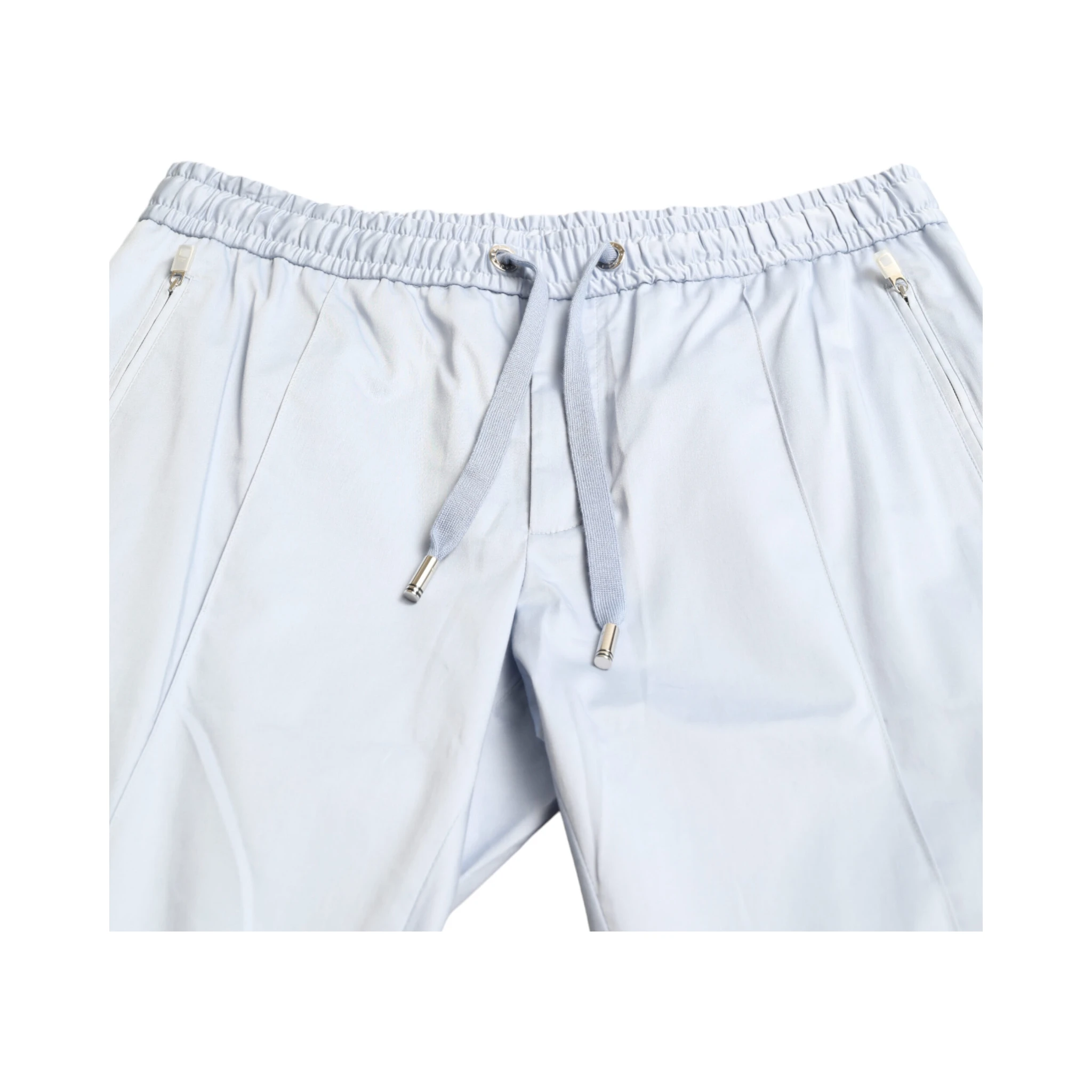 Light Blue Cotton Stretch Jogger Pants