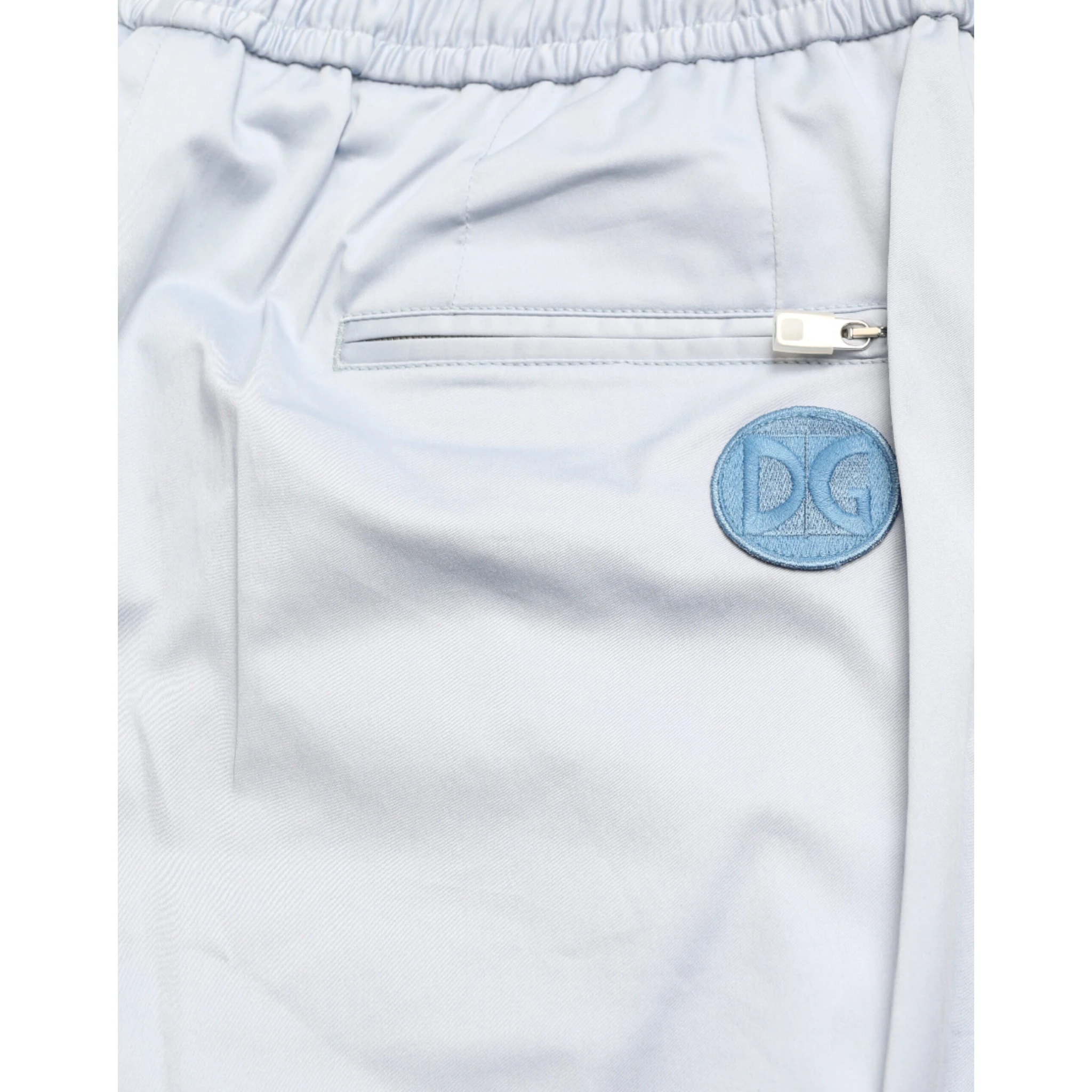Light Blue Cotton Stretch Jogger Pants