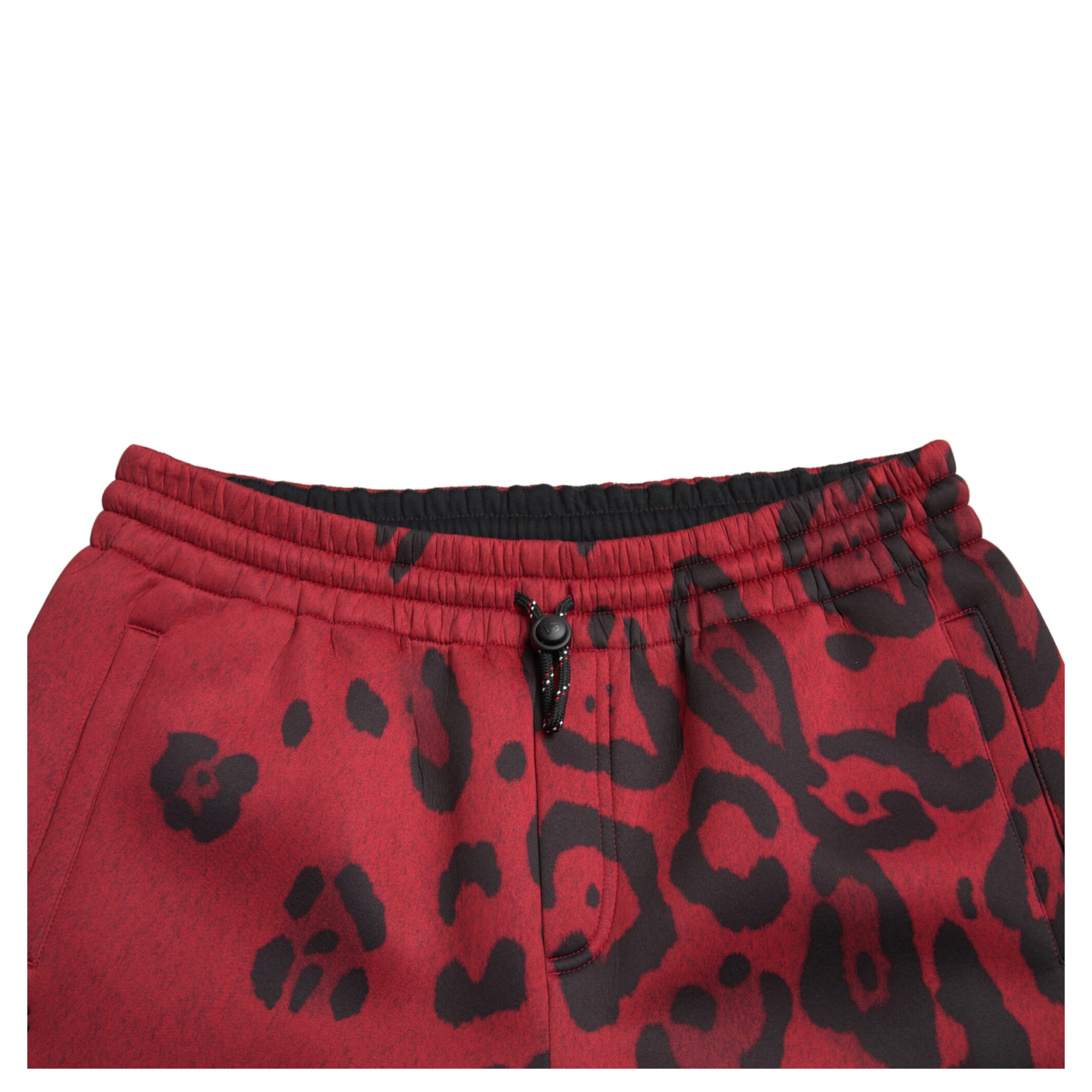 Red Black Leopard Stretch Jogger Pants