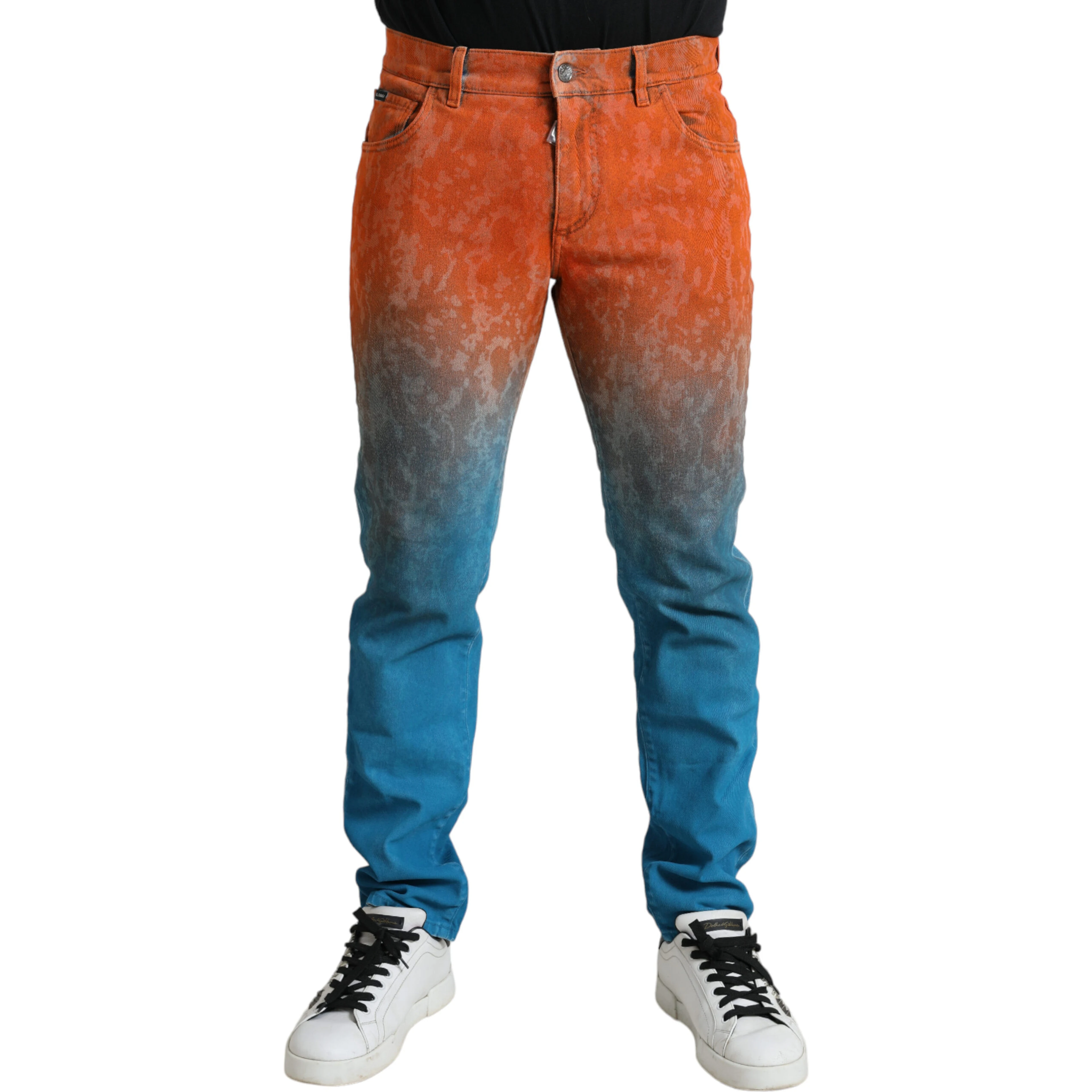 Multicolor Ombre Cotton Slim Fit Denim Jeans