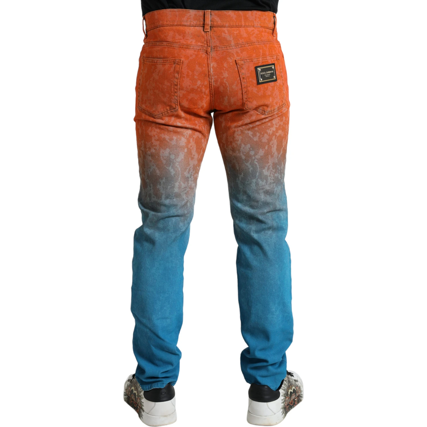 Multicolor Ombre Cotton Slim Fit Denim Jeans