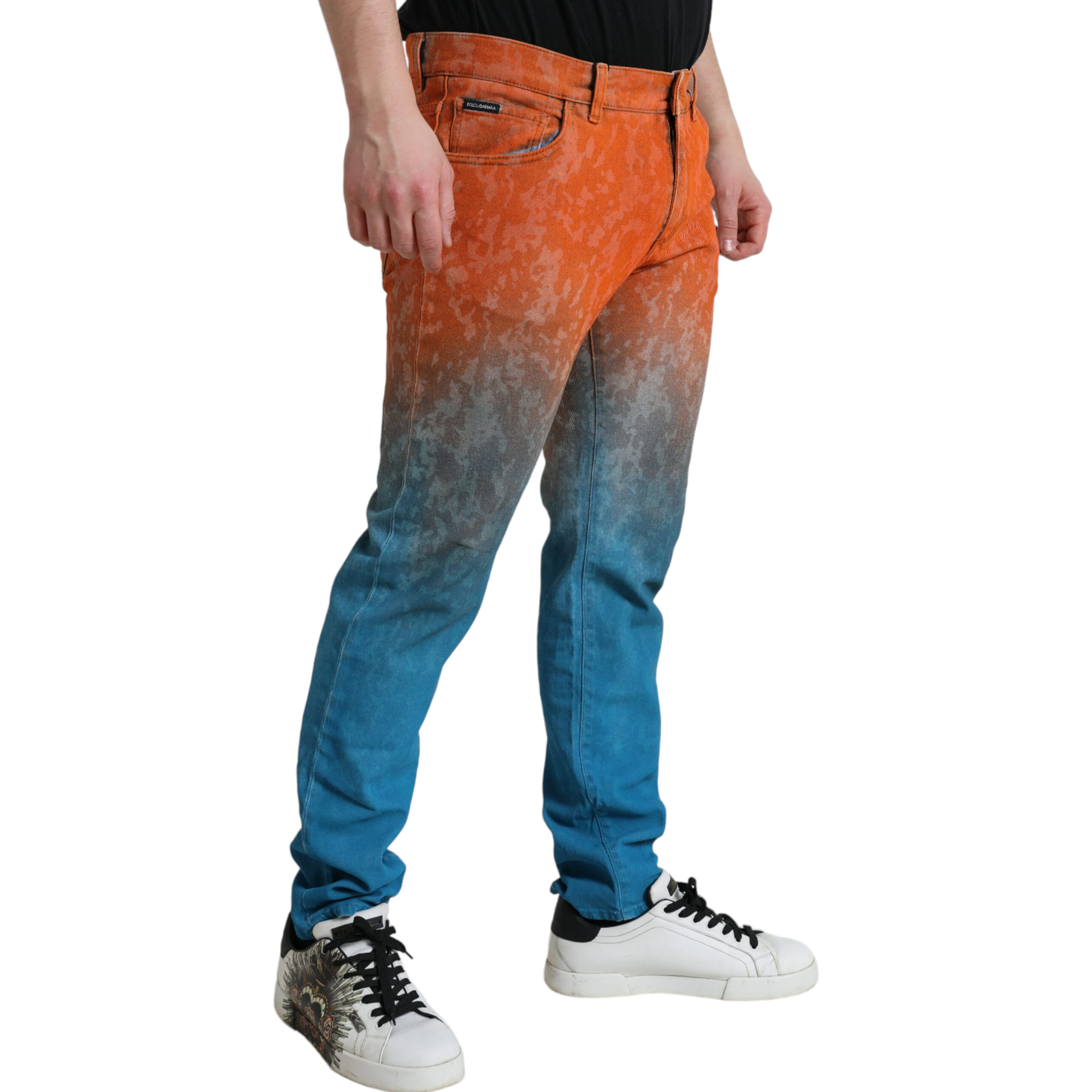 Multicolor Ombre Cotton Slim Fit Denim Jeans