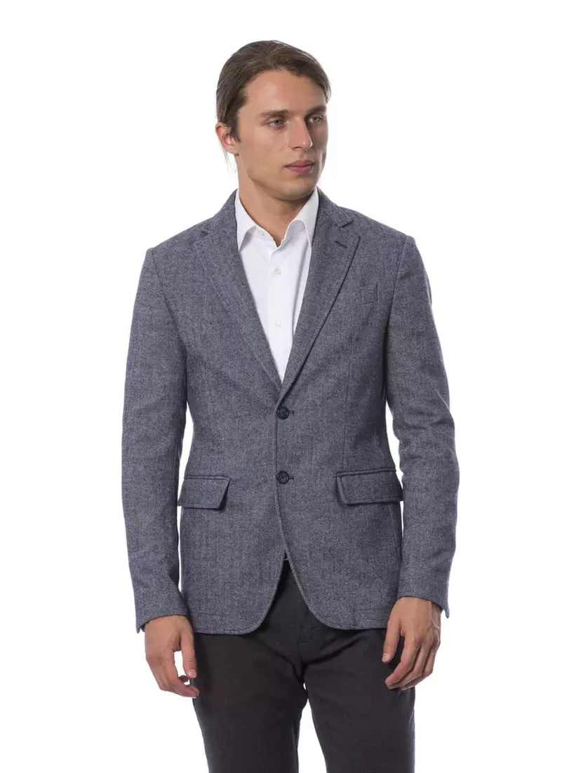 Blue Polyester Blazer