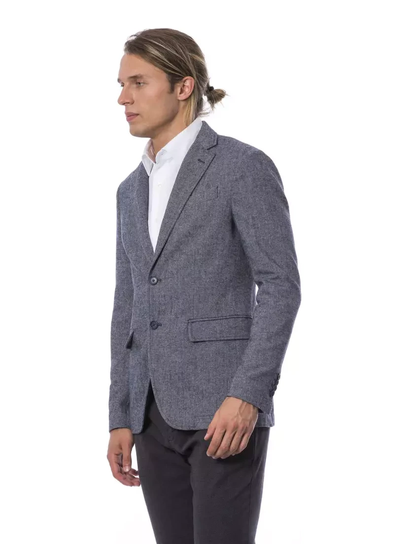 Blue Polyester Blazer