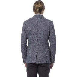 Blue Polyester Blazer