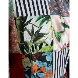 Multicolor Floral Patchwork Shift Mini Dress