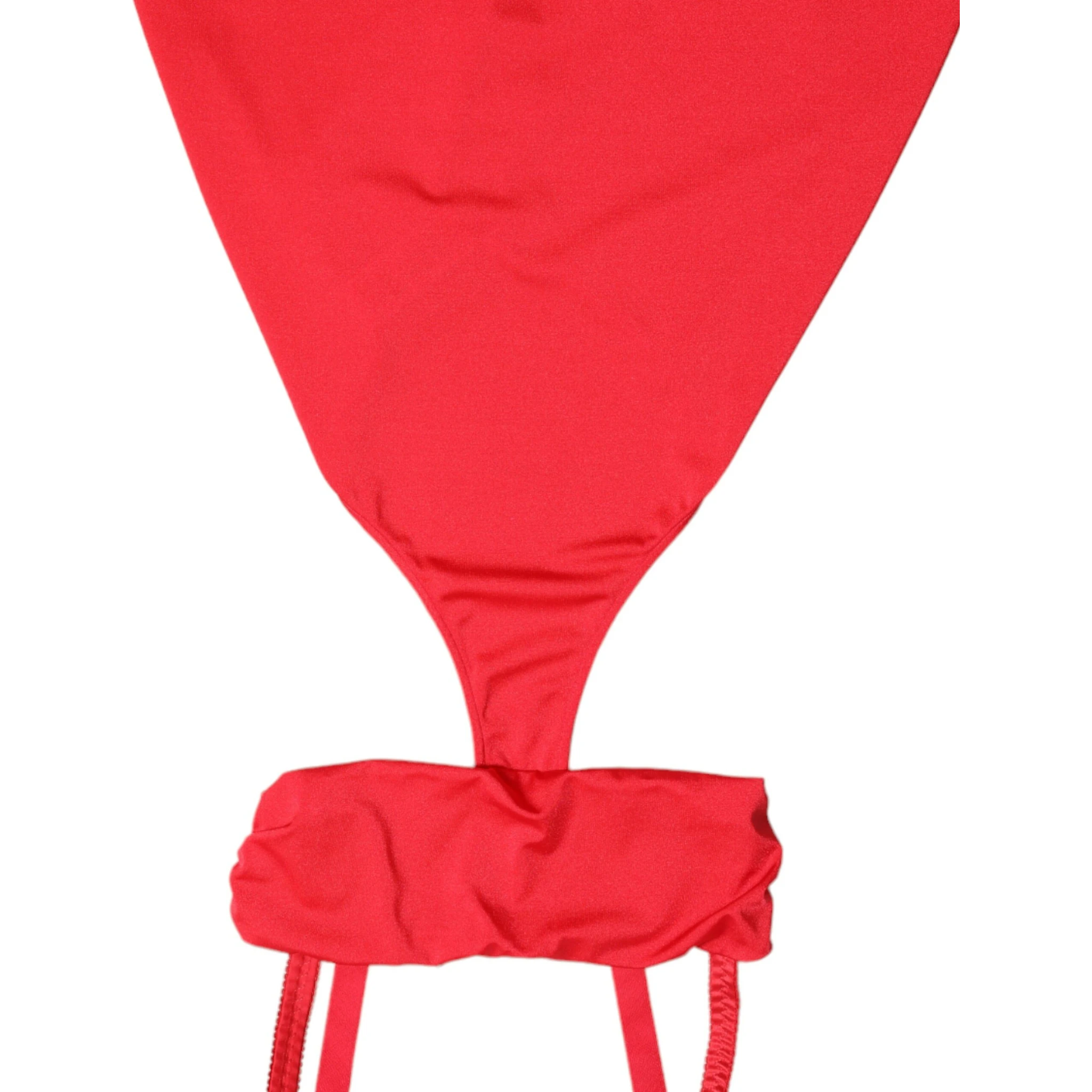 Red Cutout Nylon Sheath Sleeveless Mini Dress