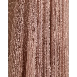 Pink One Shoulder Pleated Lame Tulle Dress