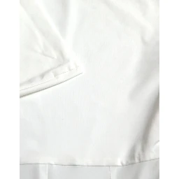 White Nylon Strapless Bodycon Jumpsuit Dress