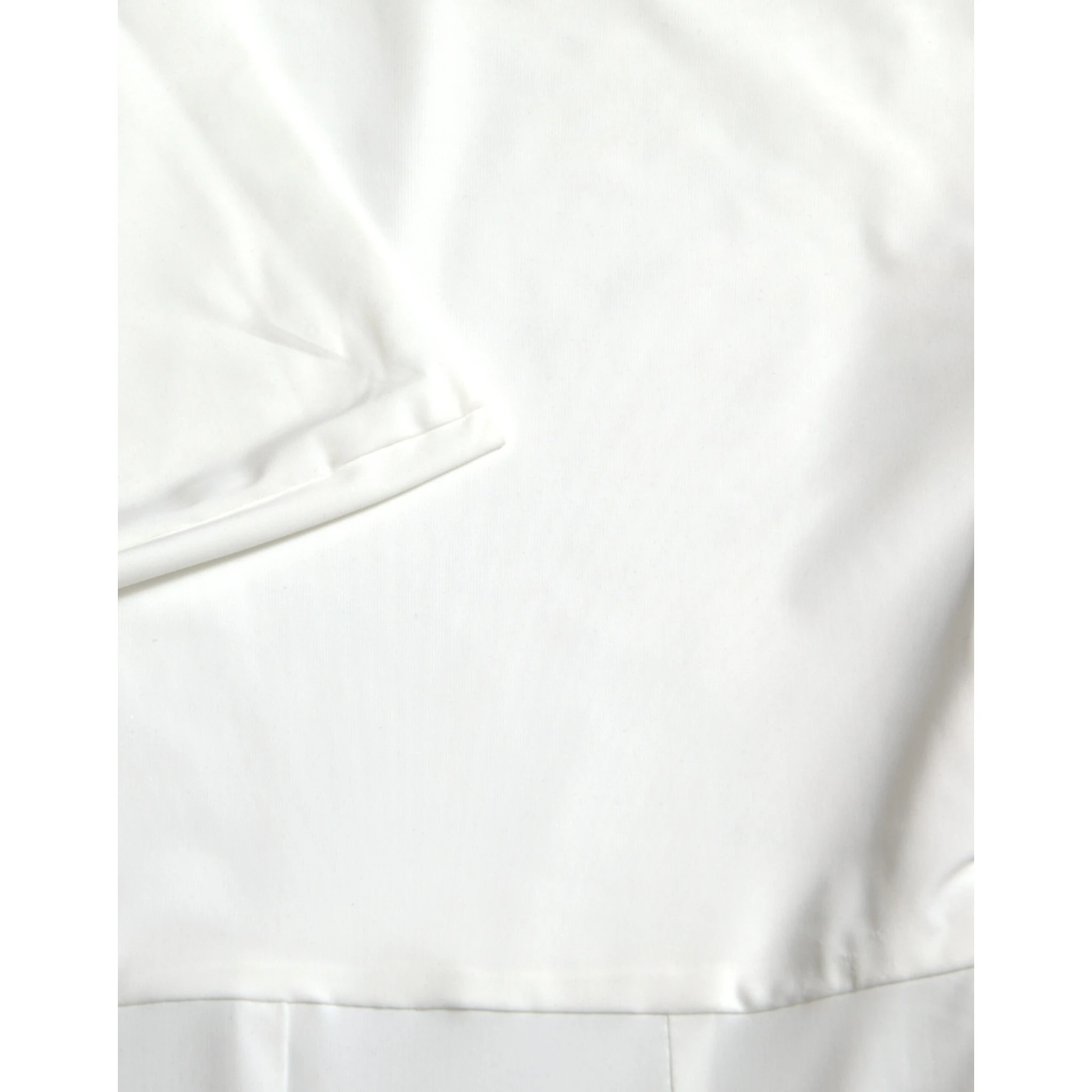 White Nylon Strapless Bodycon Jumpsuit Dress