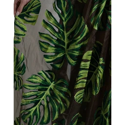 Green Banana Leaf Sleeveless Long Maxi Dress