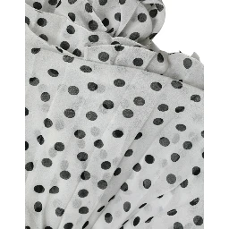 White Polka Dot A-line Pleated Maxi Dress