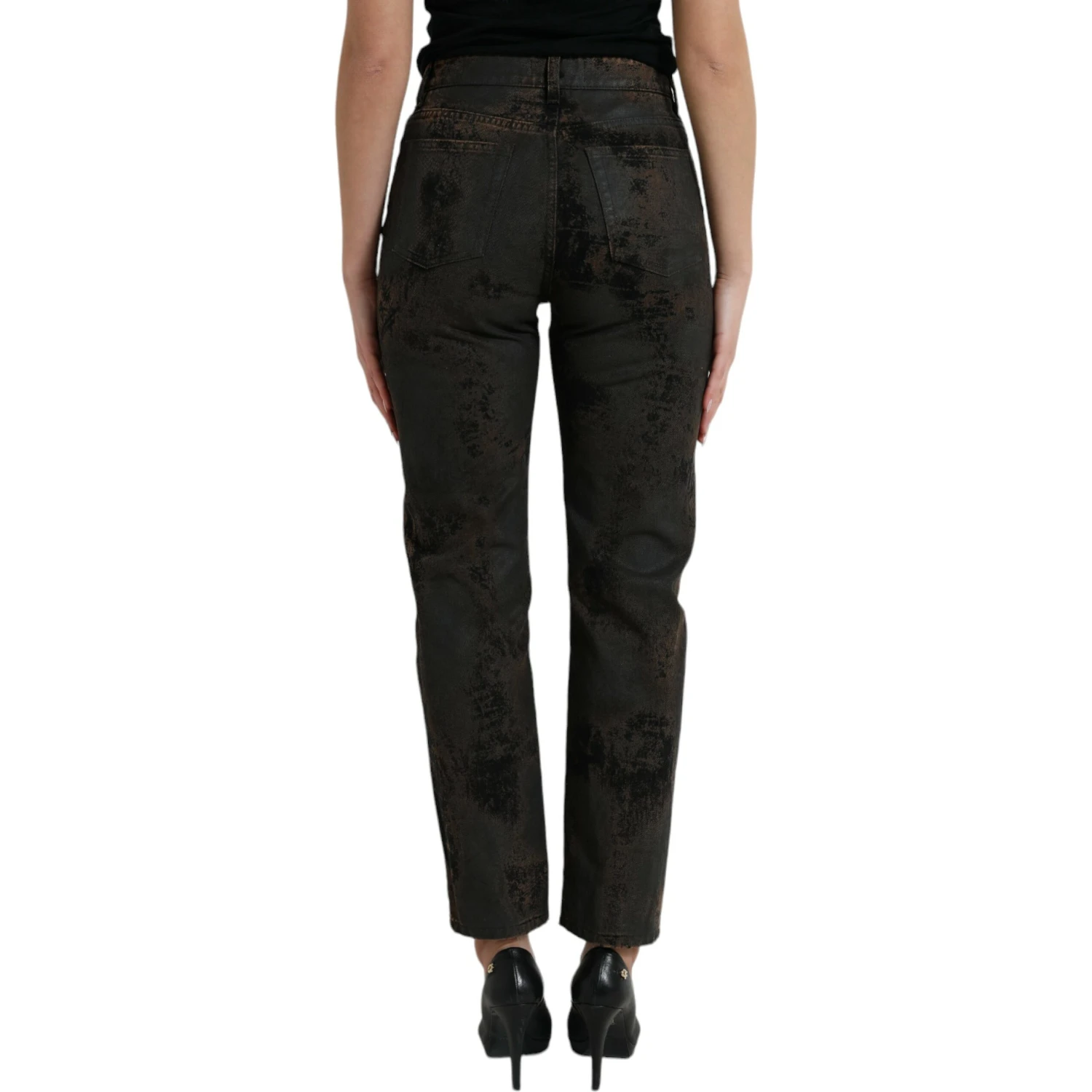 Brown BOYFRIEND Mid Waist Cotton Denim Jeans
