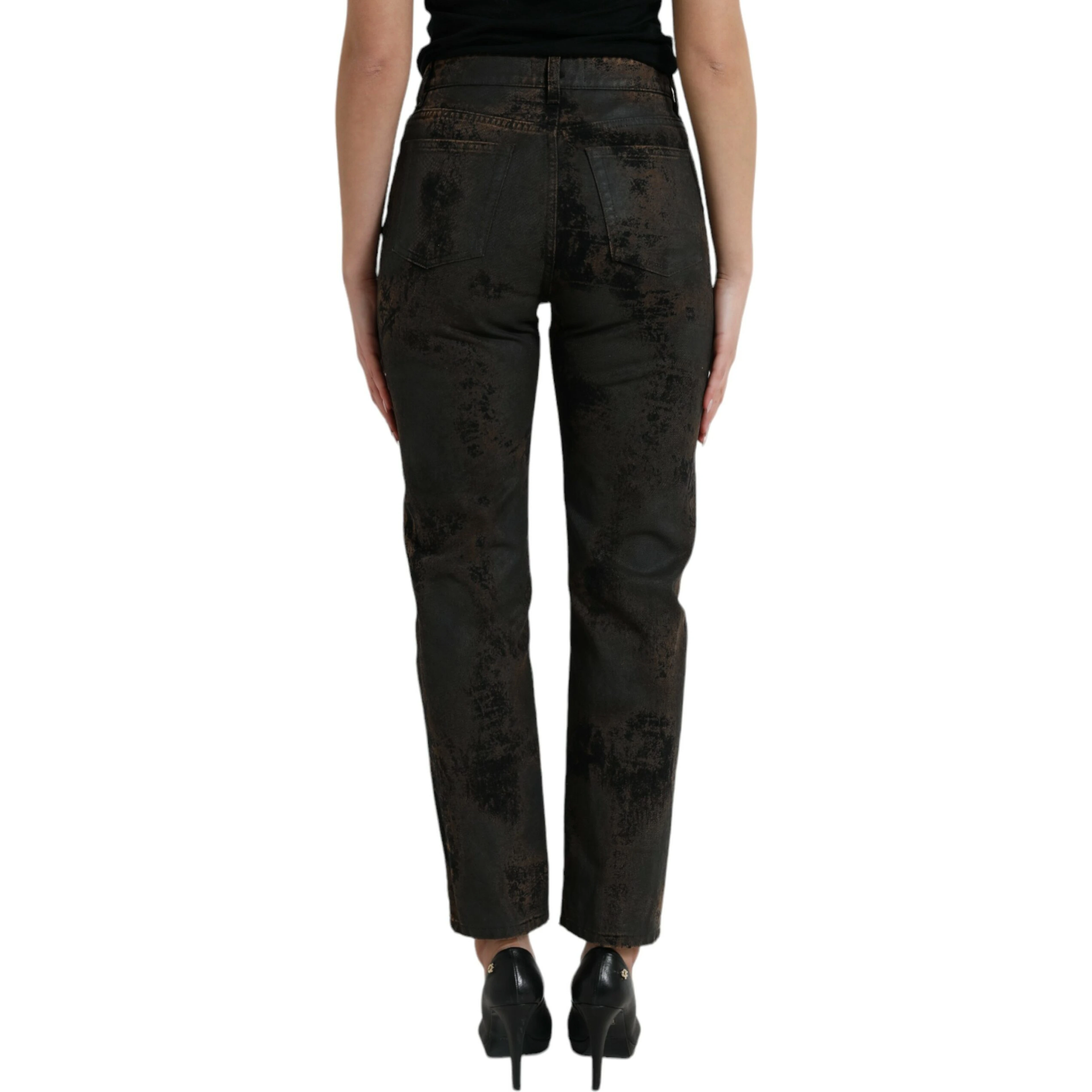 Brown BOYFRIEND Mid Waist Cotton Denim Jeans