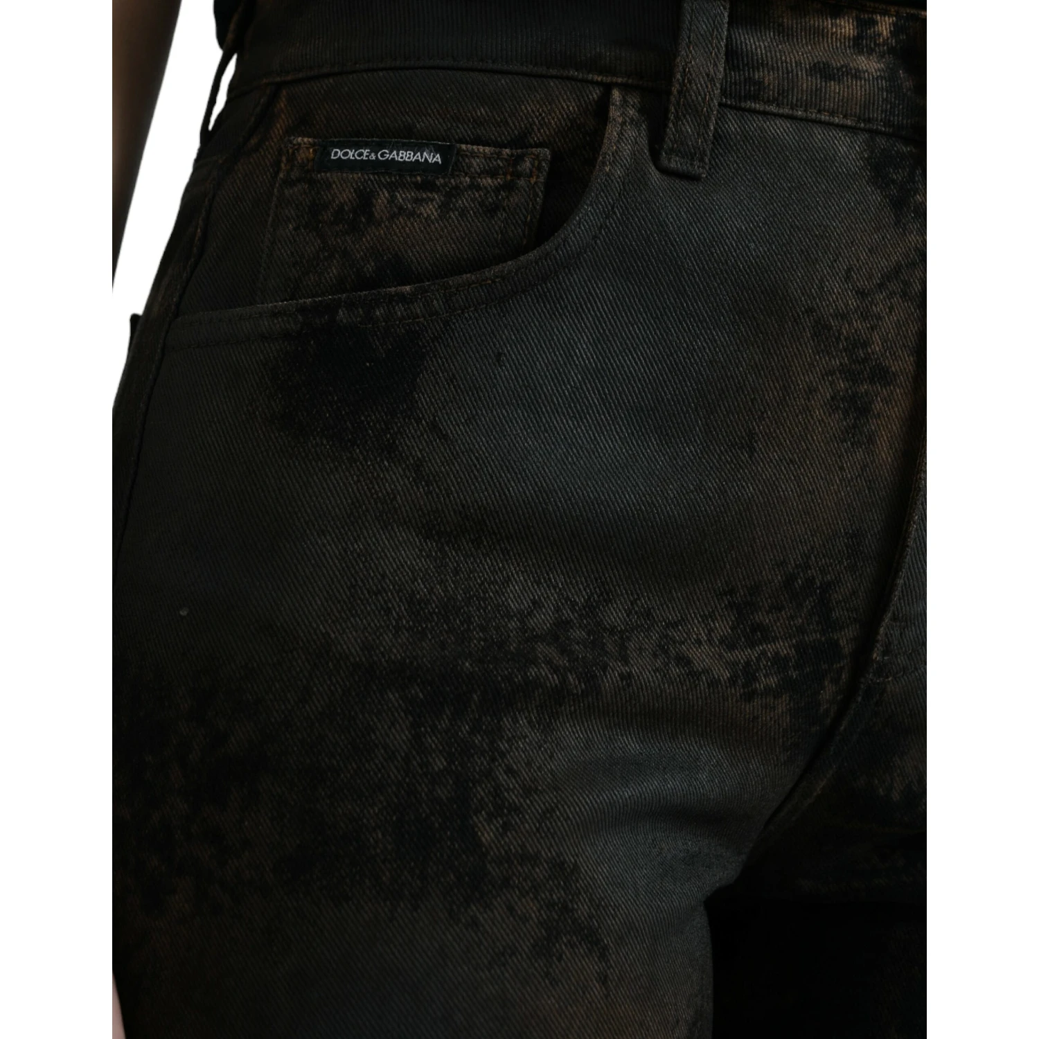Brown BOYFRIEND Mid Waist Cotton Denim Jeans