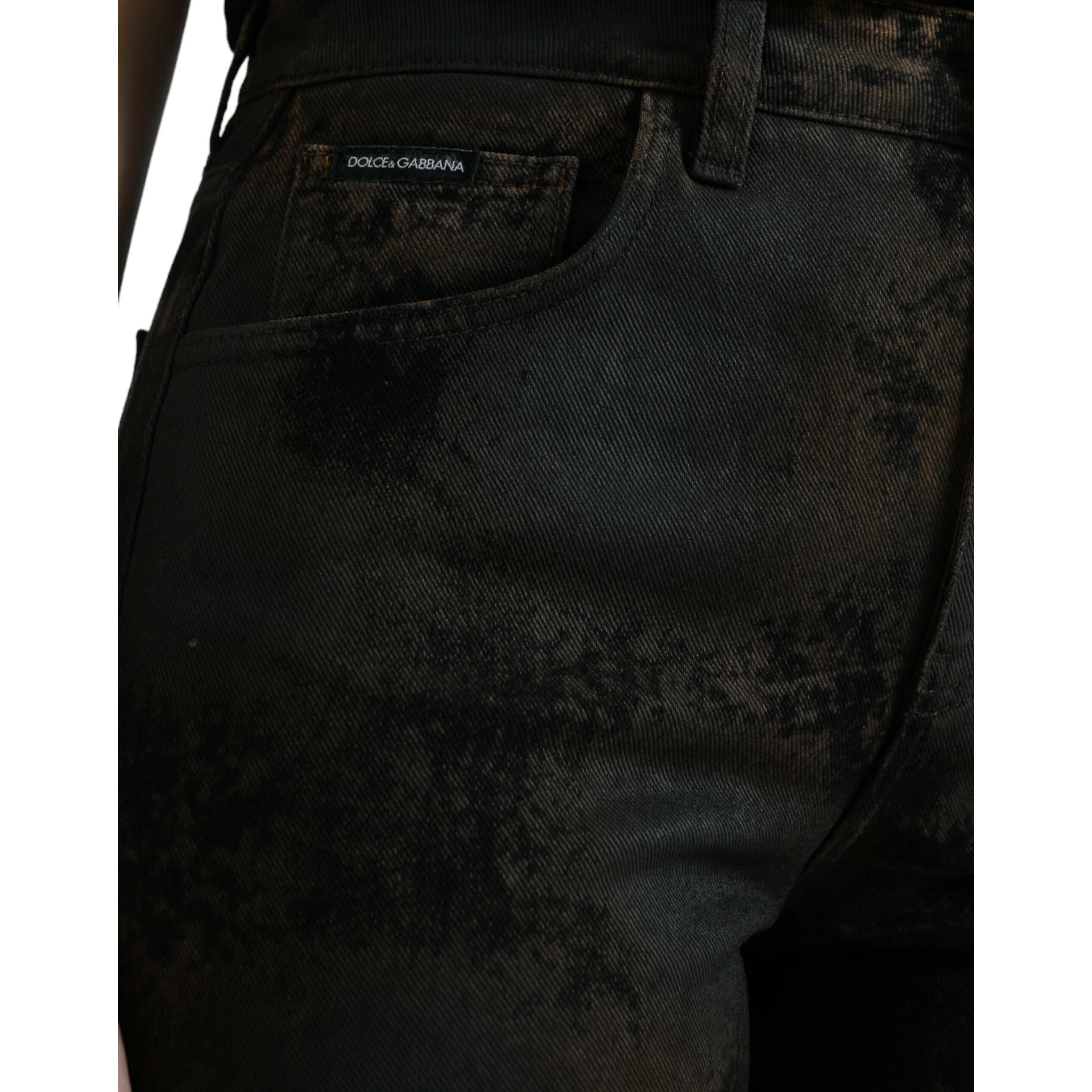 Brown BOYFRIEND Mid Waist Cotton Denim Jeans