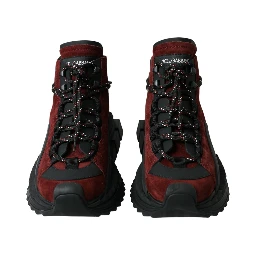 Burgundy Super King High Top Men Sneakers Shoes