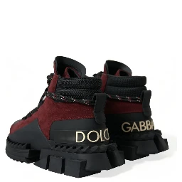 Burgundy Super King High Top Men Sneakers Shoes