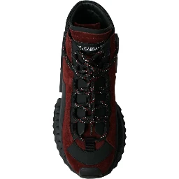 Burgundy Super King High Top Men Sneakers Shoes