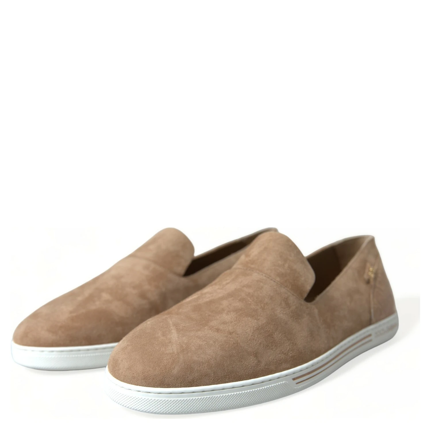 Beige Suede Caiman Men Loafers Slippers Shoes
