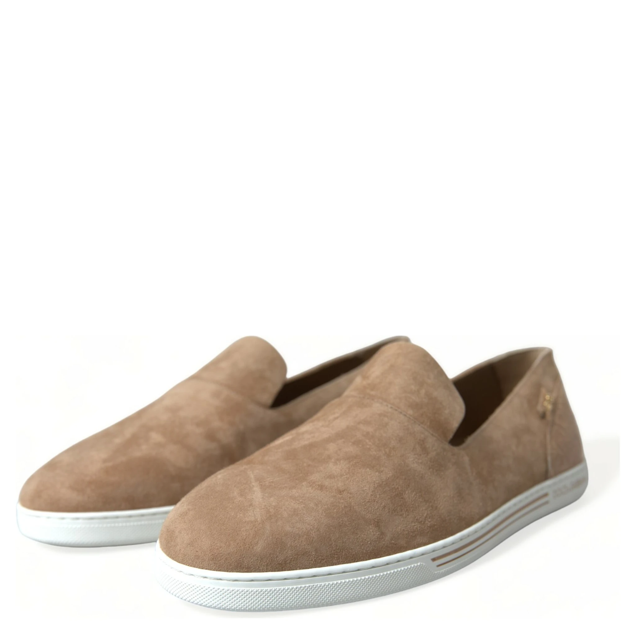 Beige Suede Caiman Men Loafers Slippers Shoes