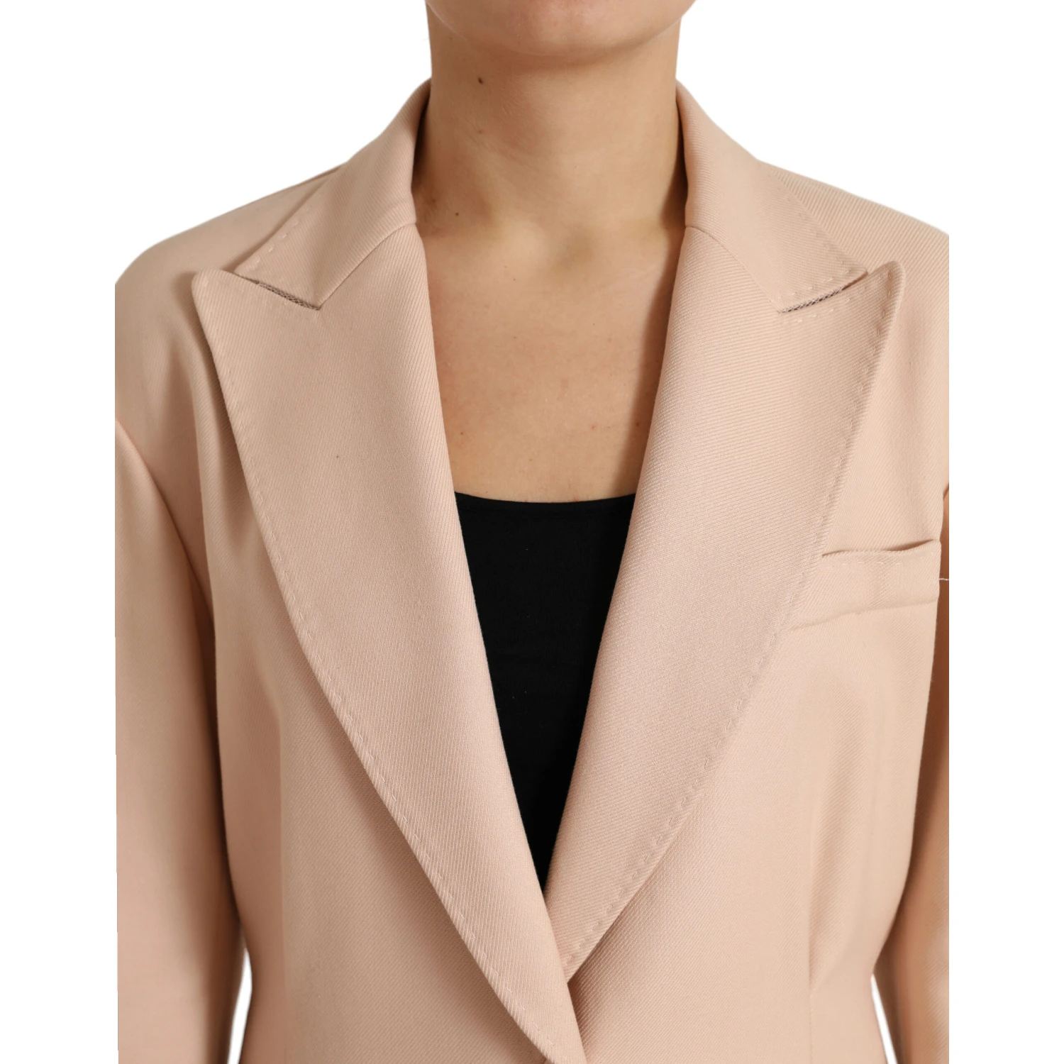Beige Cotton Single Breasted Long Coat Jacket