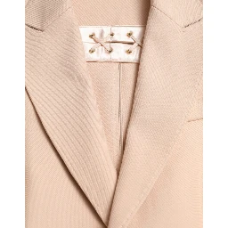 Beige Cotton Single Breasted Long Coat Jacket