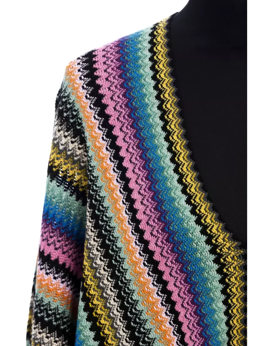 Multicolor Wool Poncho