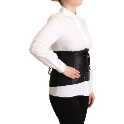 Black Corset Belt Stretch Waist Strap Top